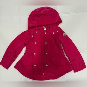 Moncler Kids Fuchsia Hooded Raincoat